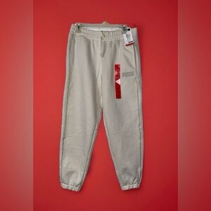 Puma Beige Joggers with Logo